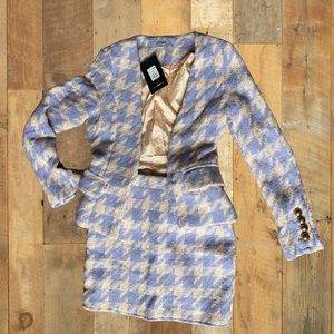 FashionNova Houndstooth Pink & Purple Suit Set